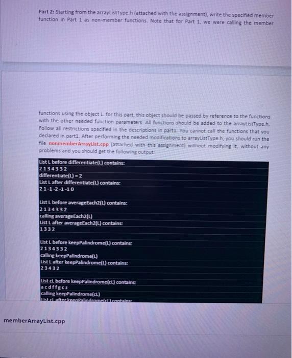 Solved c++ pic and code are down need 2 code one in member | Chegg.com