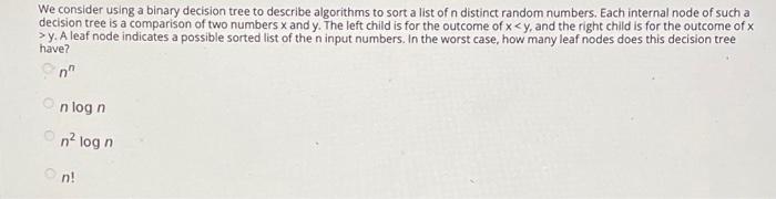 Solved We consider using a binary decision tree to describe | Chegg.com
