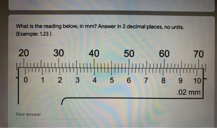 Solved What is the reading below, in mm? Answer in 2 decimal | Chegg.com