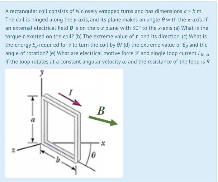 Solved A rectangular coil consists of N closely wrapped | Chegg.com