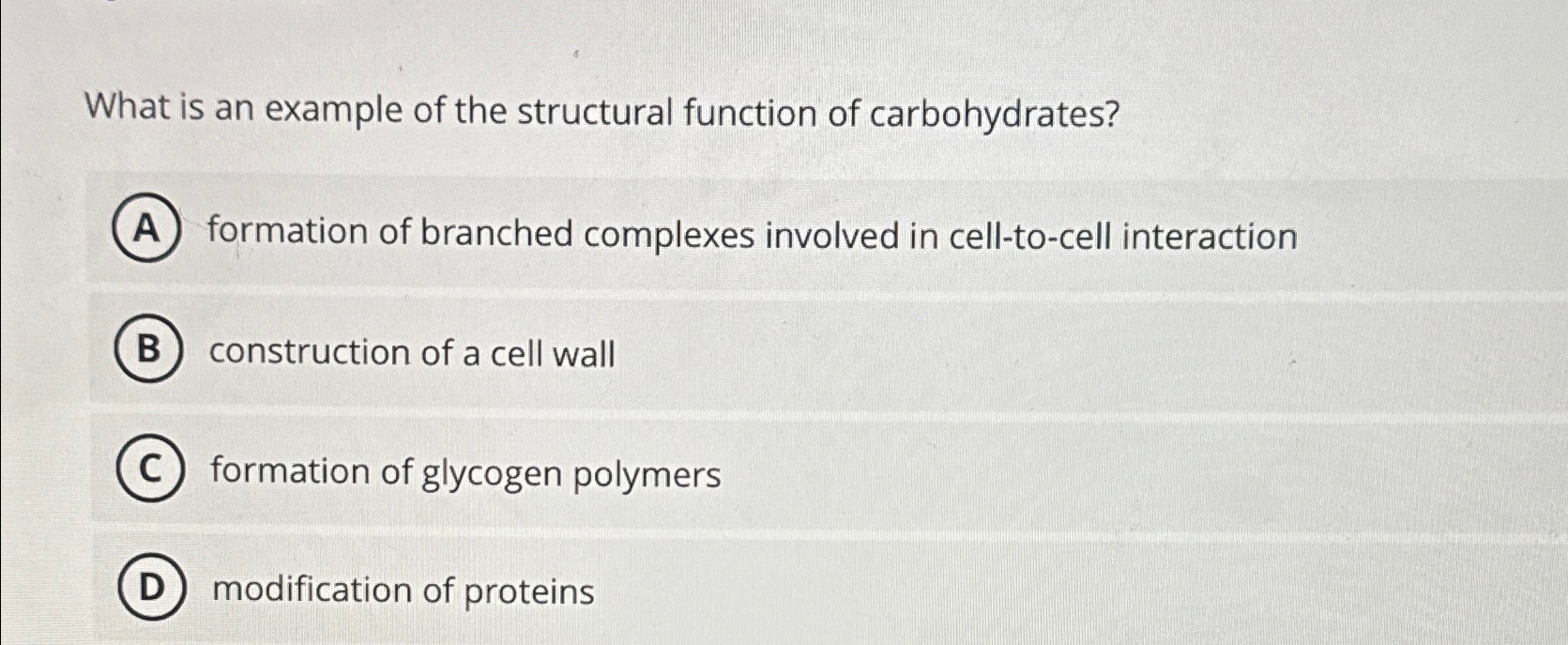 Solved What is an example of the structural function of | Chegg.com