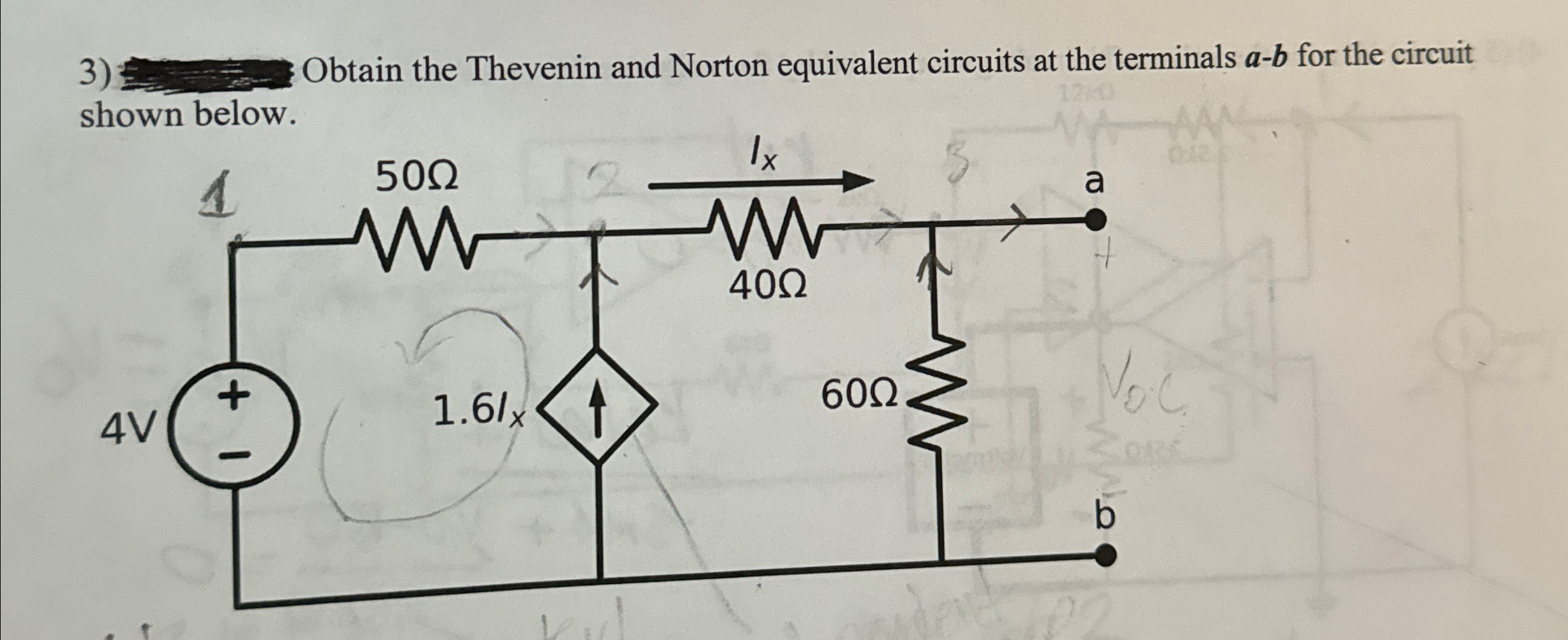 Q, ﻿Obtain The Thevenin And Norton Equivalent | Chegg.com