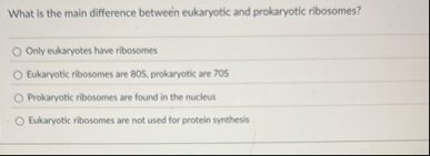 Solved What is the main difference between eukaryotic and | Chegg.com