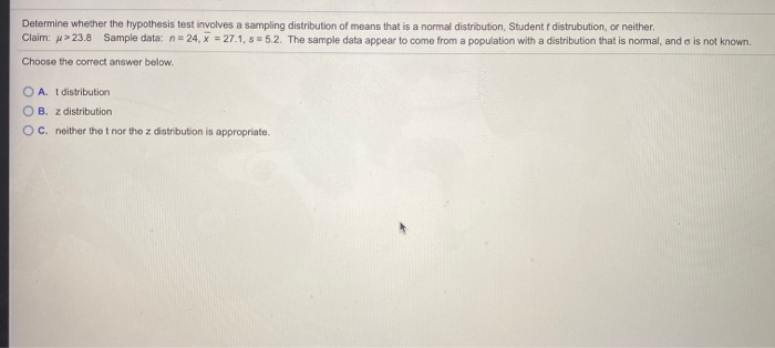 Solved Determine whether the hypothesis test involves a | Chegg.com