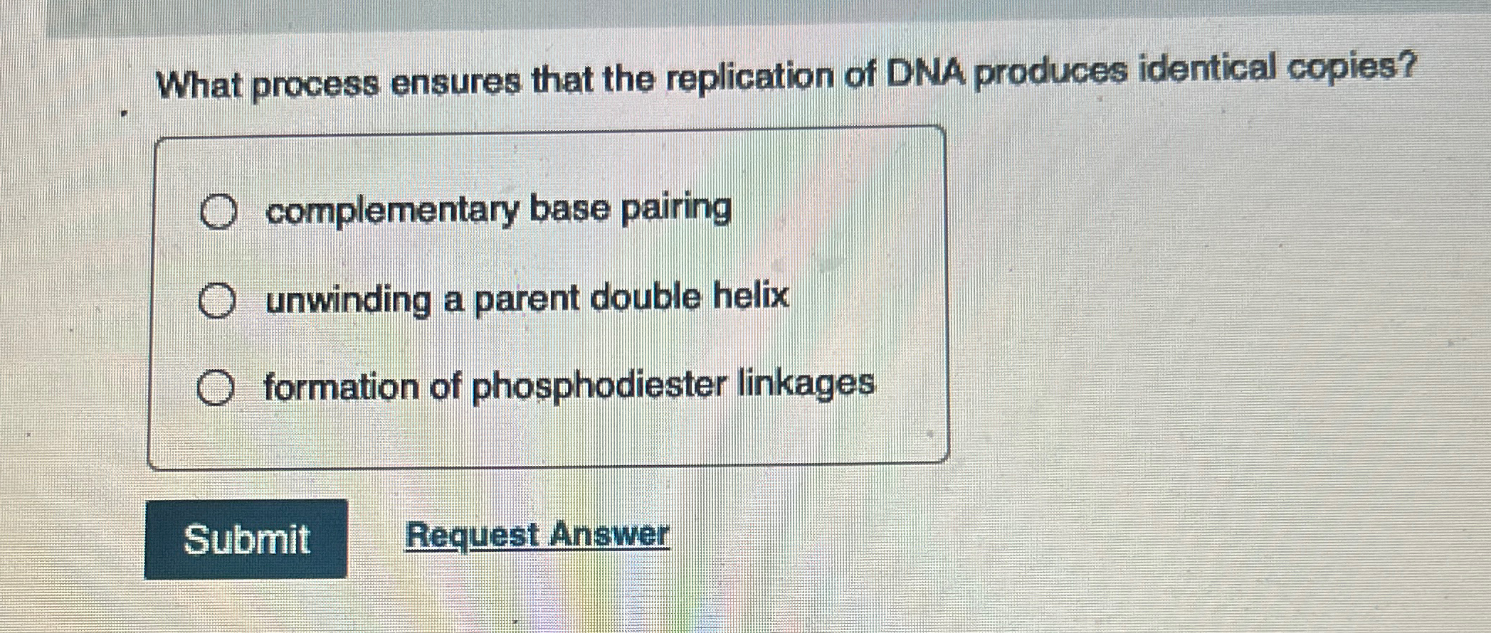 Solved What process ensures that the replication of DNA | Chegg.com