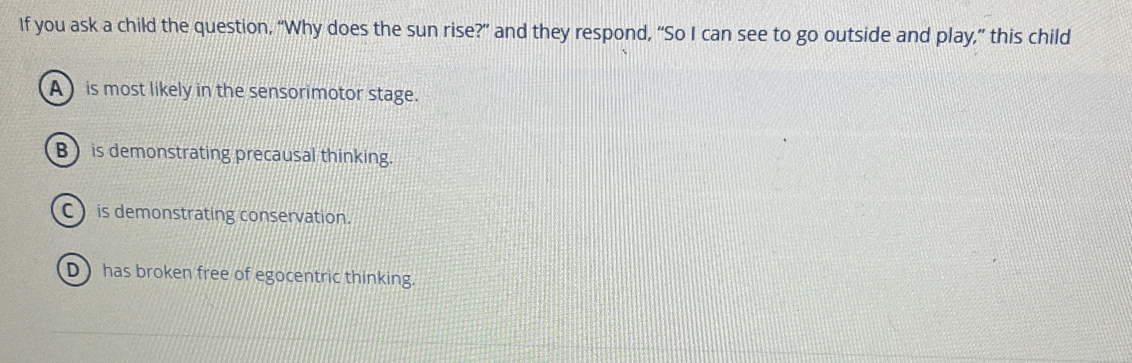 Solved If you ask a child the question. 