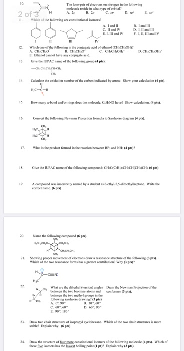 Solved CHM121 Summer 2015 Test 1 Dr. Mrinal K. Bhattacharjee | Chegg.com