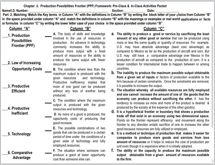 Solved Chapter 2. ﻿Production Possibilities Frontier (PPF) | Chegg.com