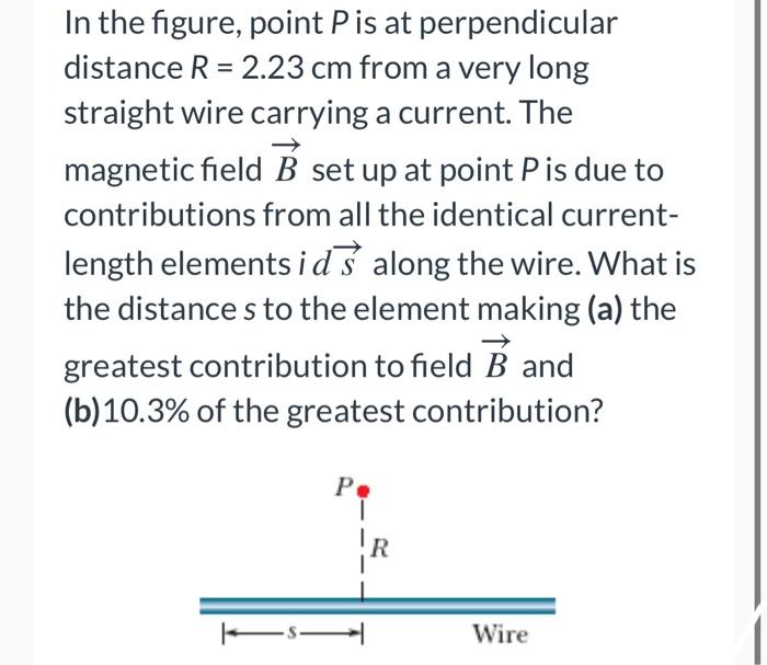 Solved In the figure, point P is at perpendicular distance R | Chegg.com