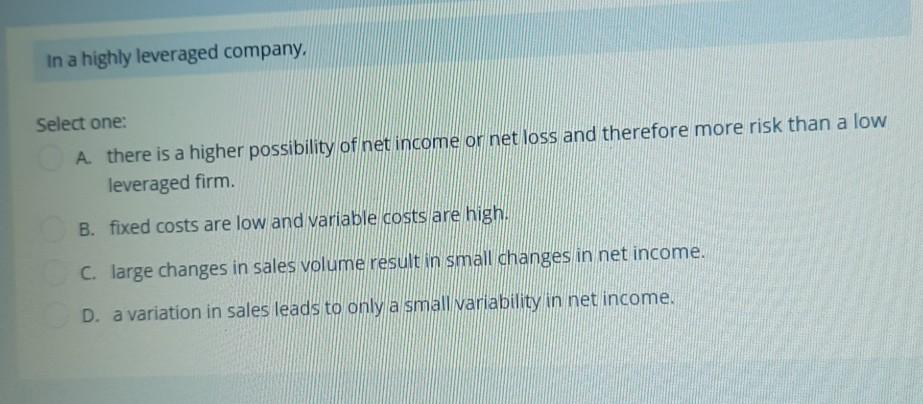 Highly Leveraged Companies