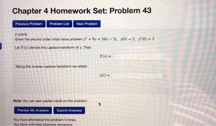 Solved Chapter 4 Homework Set: Problem 43 Previous Problem | Chegg.com