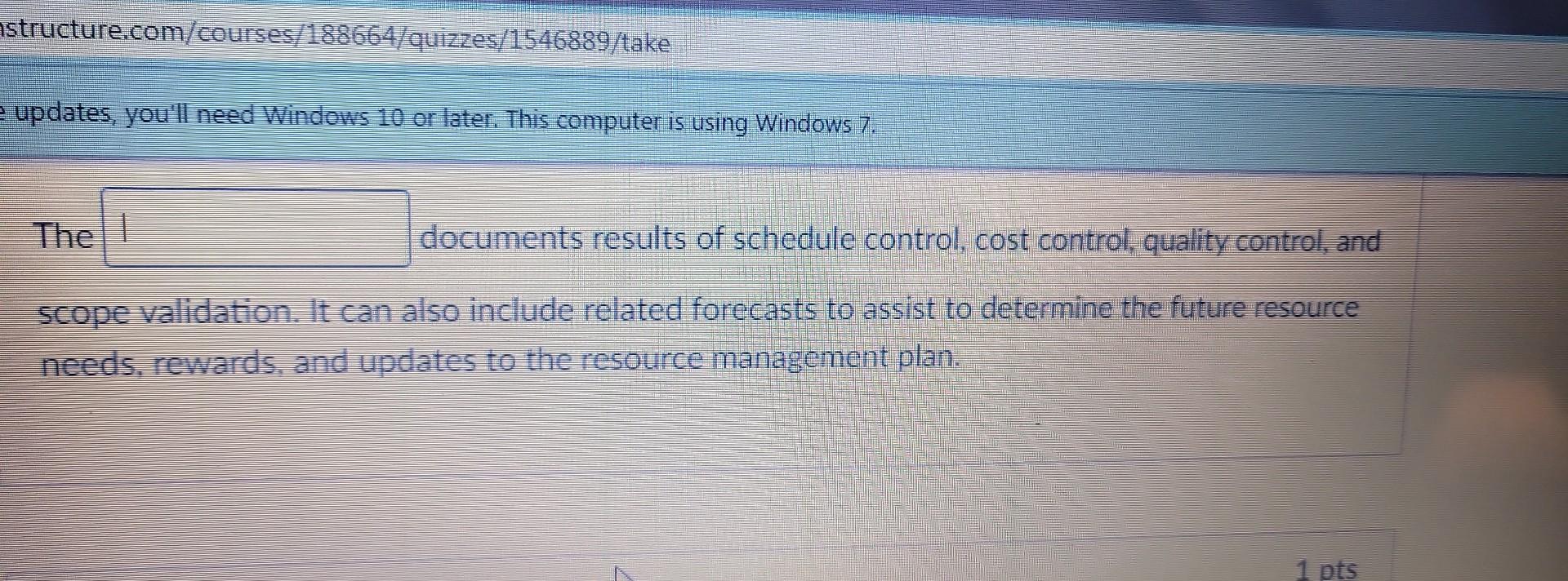 this is in project management which is not a field | Chegg.com
