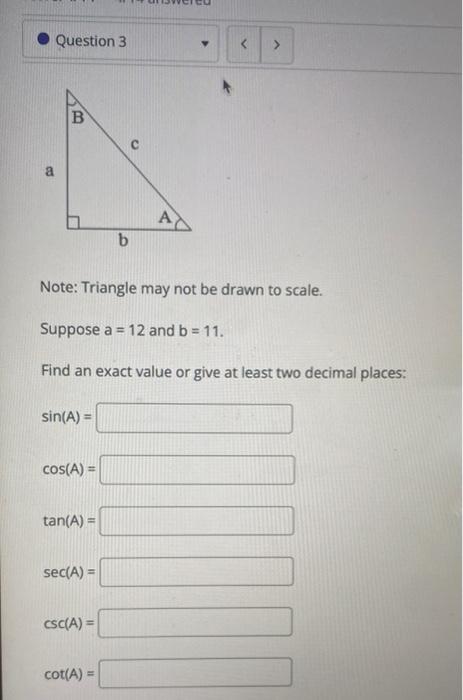 Solved Note: Triangle may not be drawn to scale. Suppose | Chegg.com