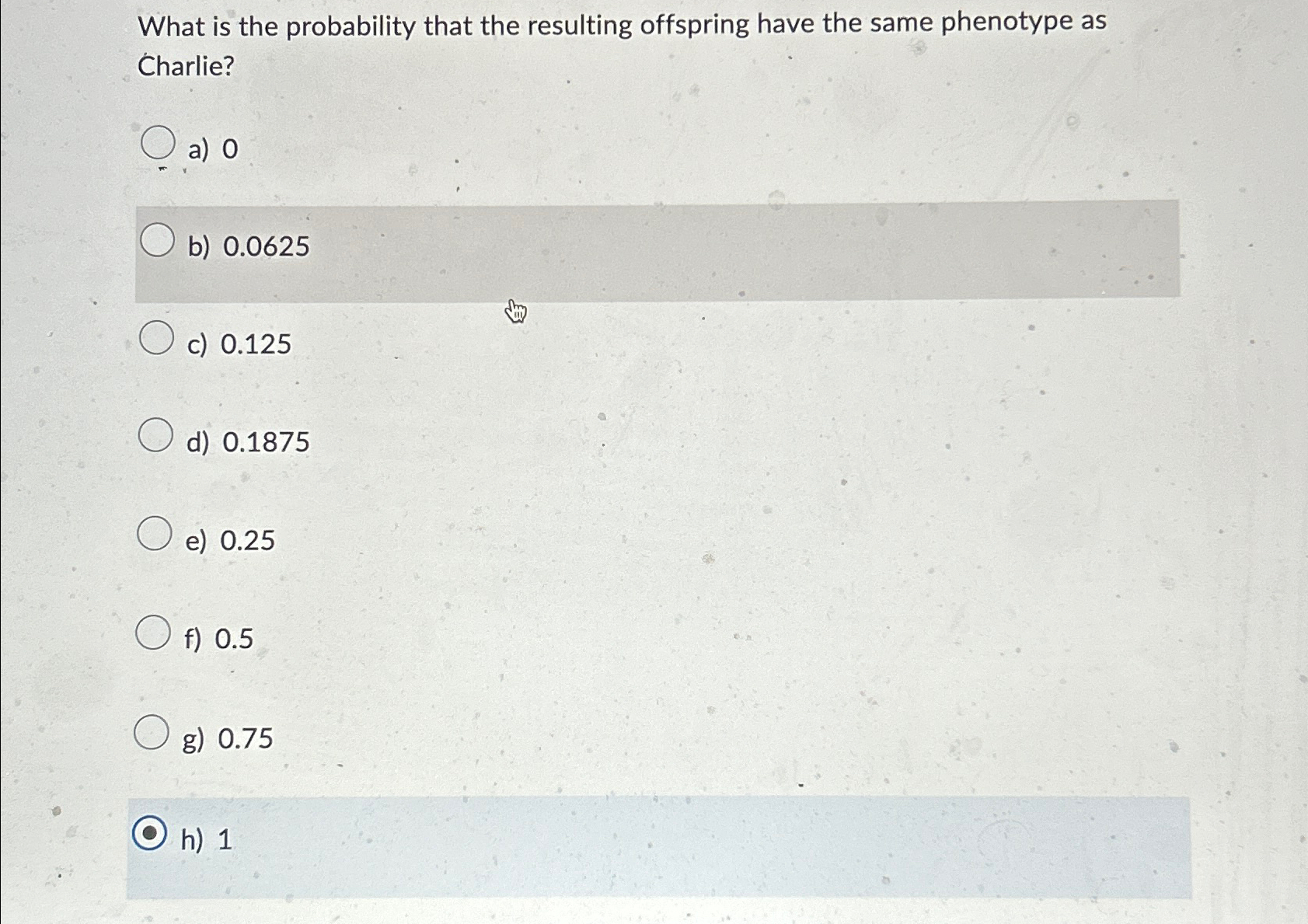 Solved What is the probability that the resulting offspring | Chegg.com