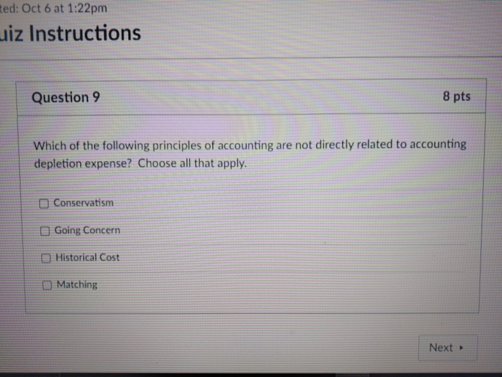 Solved ted: Oct 6 at 1:22pm uiz Instructions Question 9 | Chegg.com