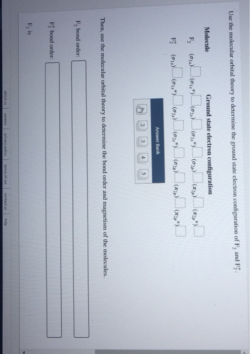 Solved Use the molecular orbital theory to determine the | Chegg.com