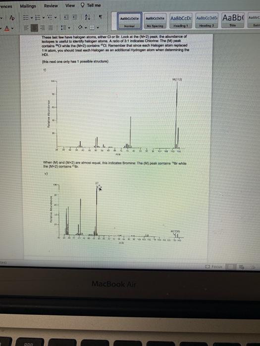 Solved Mass Spectrometry Practice Problems For each | Chegg.com