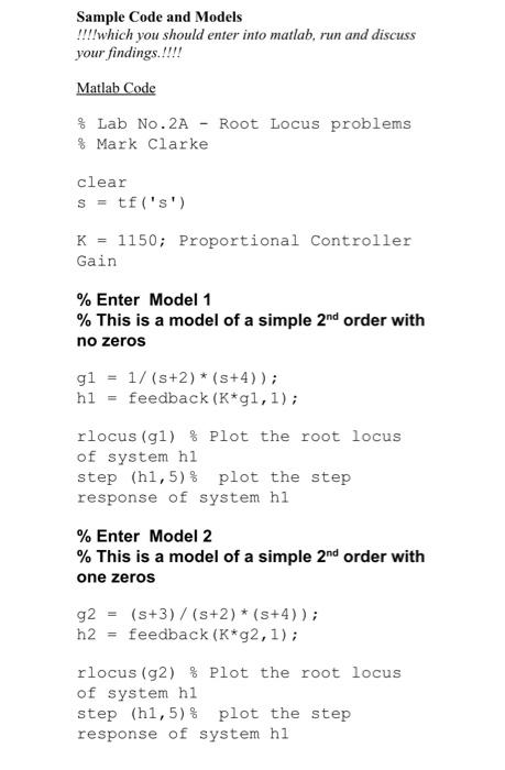 Sample Code and Models I!!l which you should enter | Chegg.com