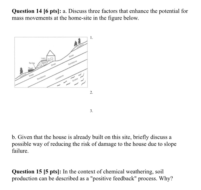 Solved Question 14 [6 pts]: a. Discuss three factors that | Chegg.com