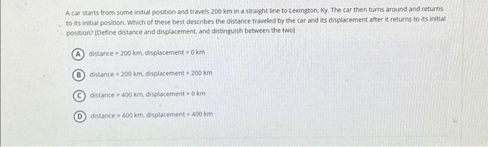 Solved A car starts from some initial position and travels | Chegg.com
