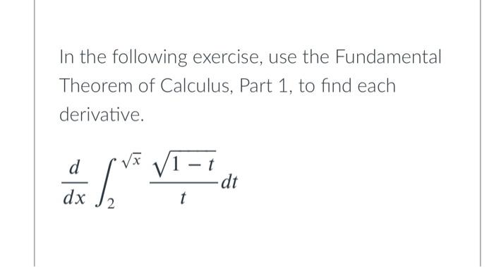 Solved In the following exercise, use the Fundamental | Chegg.com