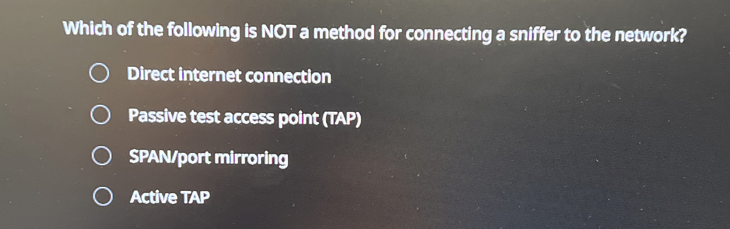 Solved Which of the following is NOT a method for connecting