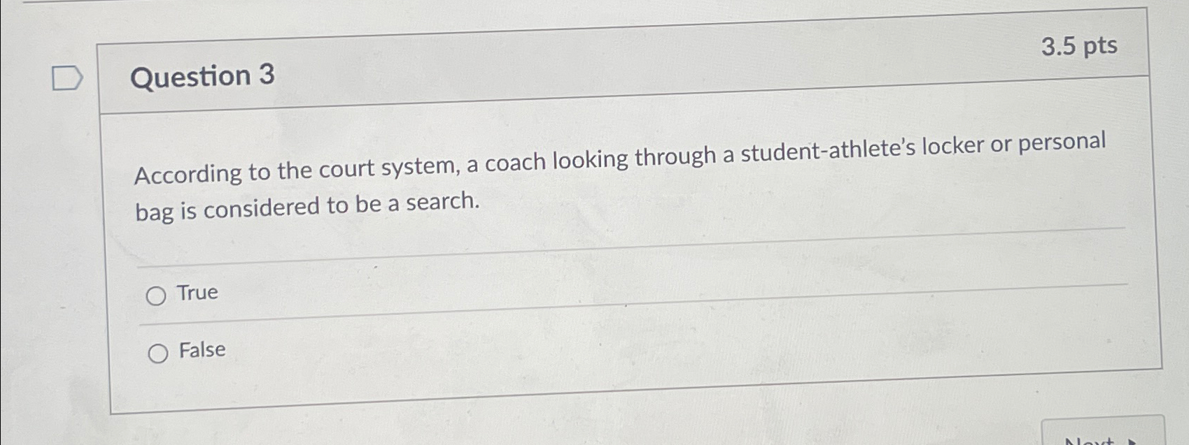 Solved Question 33.5ptsAccording to the court system, a | Chegg.com