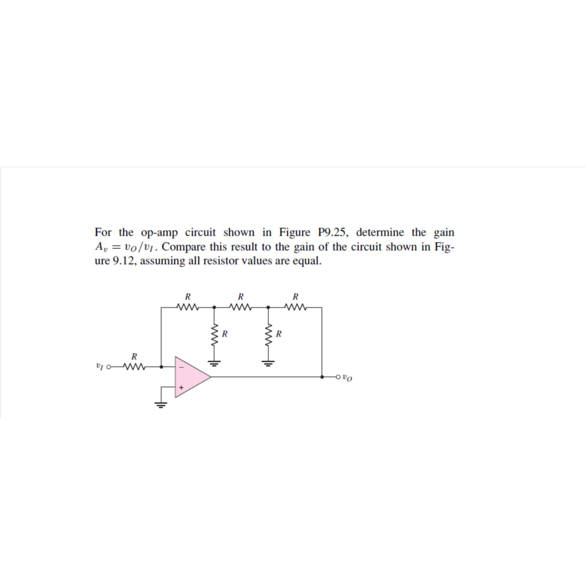 For the op-amp circuit shown in Figure P9.25, | Chegg.com