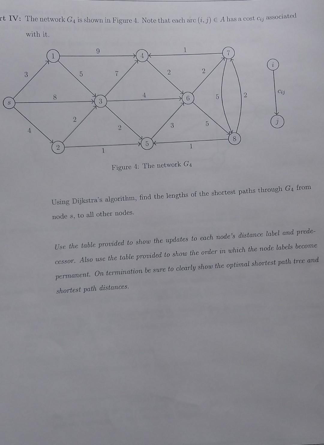 Solved et IV: The network G4 is shown in Figure 4. Note that | Chegg.com