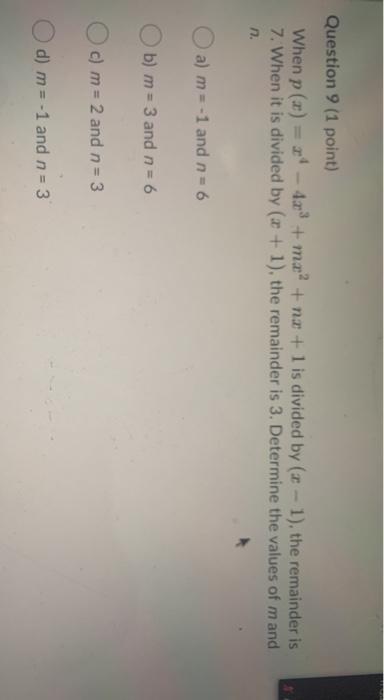 Solved Question 9 1 Point When P X X 4x Mae X Chegg Com