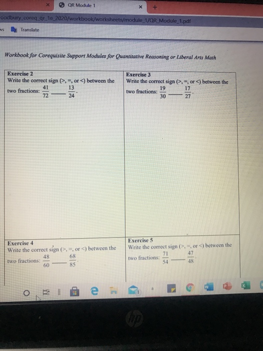 solved qr module 1 h oodbury coreq qr 1e chegg com