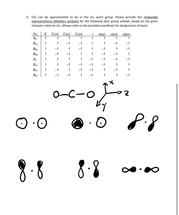 Solved 3. CO2 can be approximated to be in the D2 point