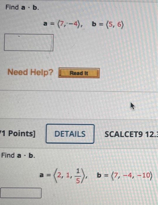 Solved Find The Angle Between The Vectors. (First Find An | Chegg.com