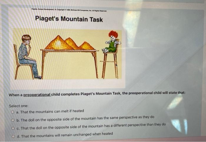 Piaget mountain online task