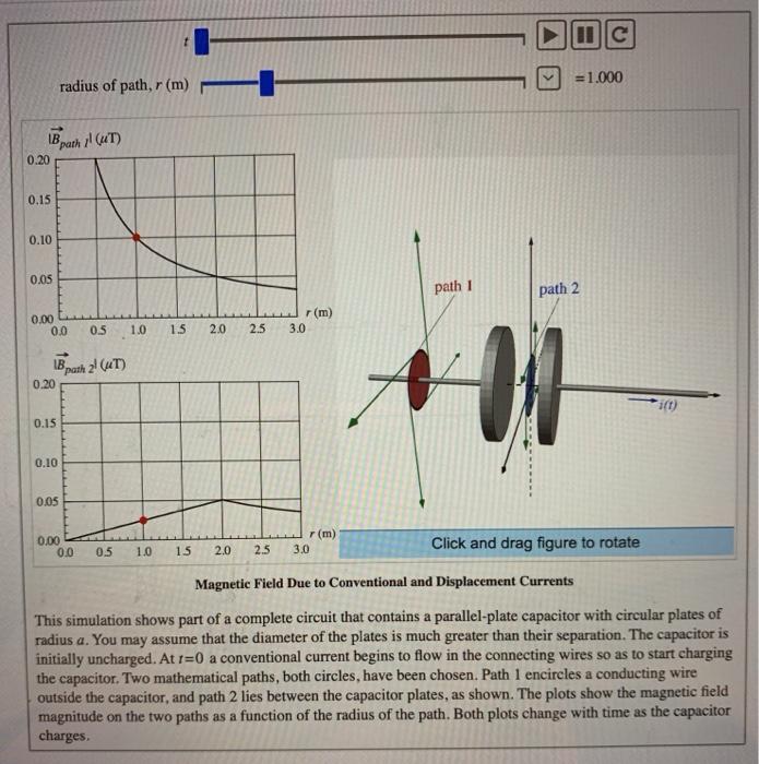 Solved Interactive Exercises 32.03: Displacement Current The | Chegg.com