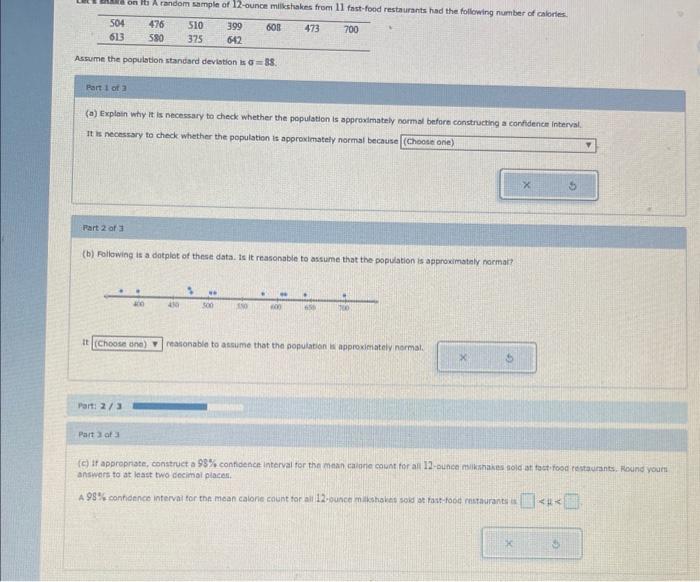 Solved Assume the population standard devistion is σ=83. | Chegg.com