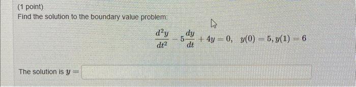 Solved Find the solution to the boundary value problem: | Chegg.com