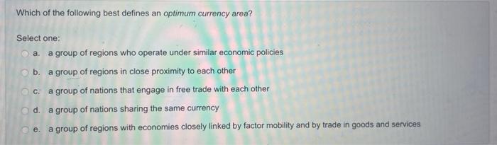 Solved Which of the following best defines an optimum | Chegg.com
