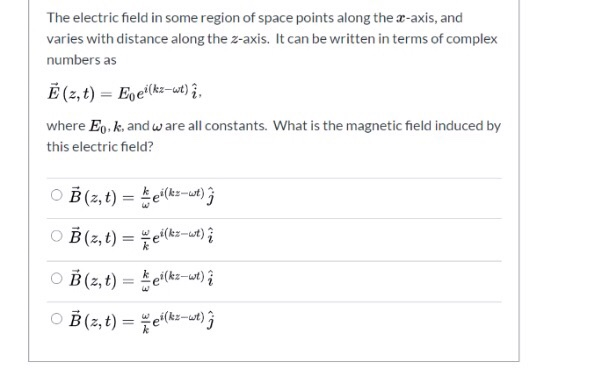 Solved The electric field in some region of space points | Chegg.com