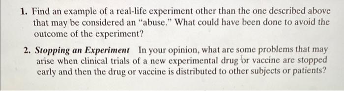 real life example of experimental neurosis