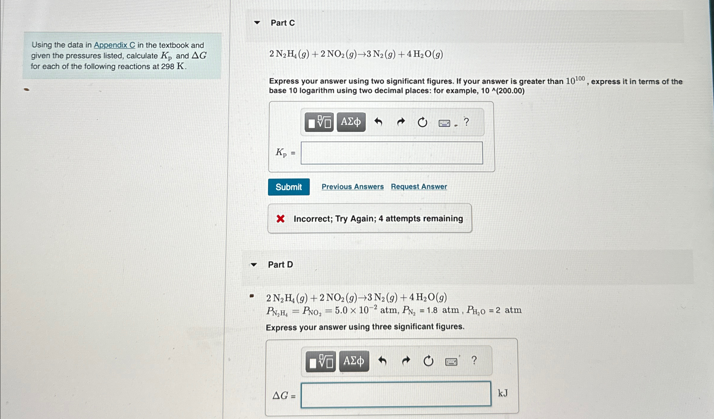 Solved Using the data in Appendix C ﻿in the textbook and | Chegg.com