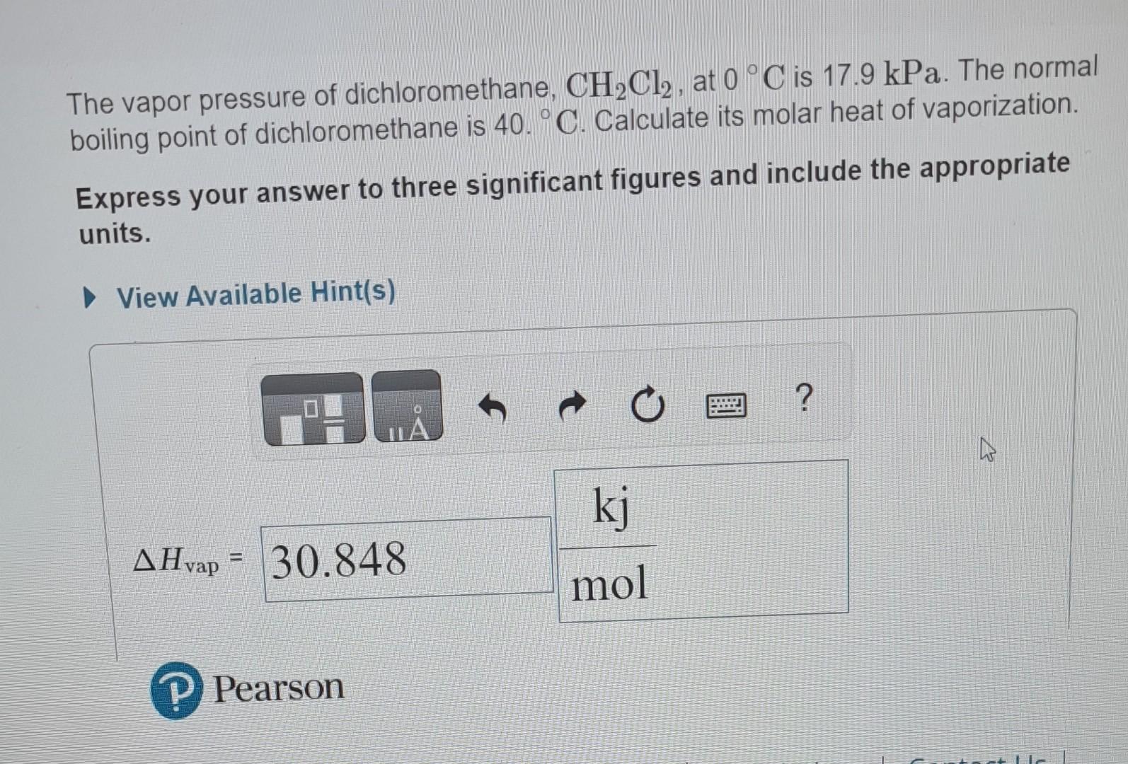 Solved All liquids evaporate to a certain extent. The