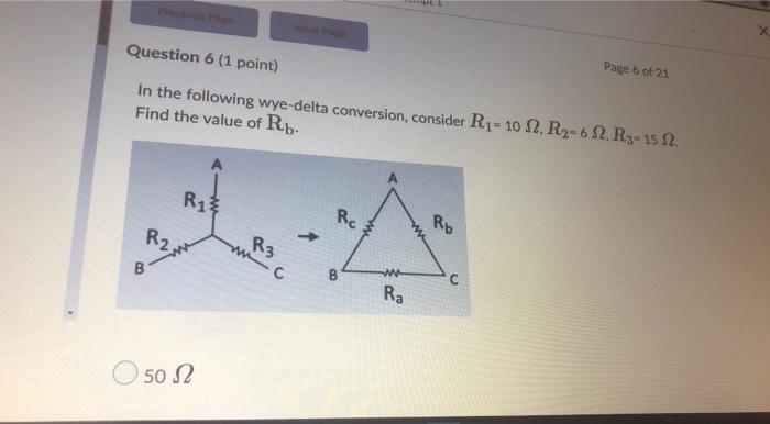 Solved In The Following Wye-delta Conversion, Consider | Chegg.com