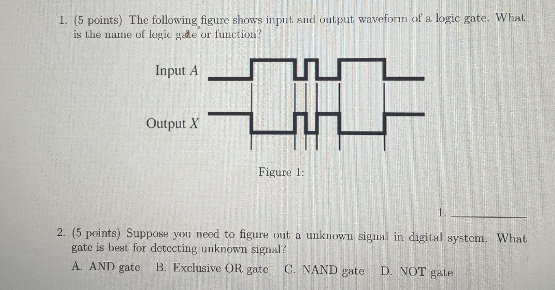 Solved 1. (5 points) The following figure shows input and | Chegg.com
