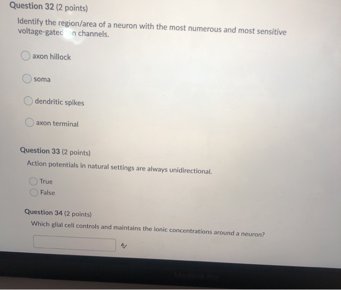 Solved Question 32 (2 points) Identify the region/area of a | Chegg.com