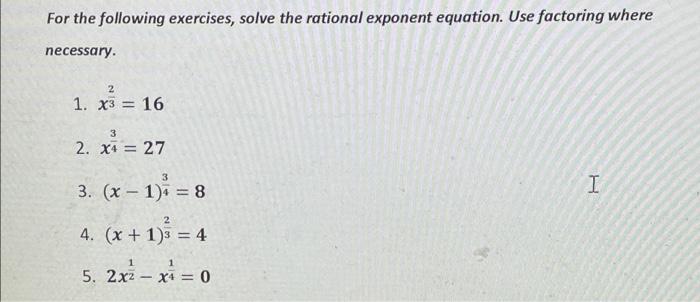 Solved For the following exercises, solve the rational | Chegg.com