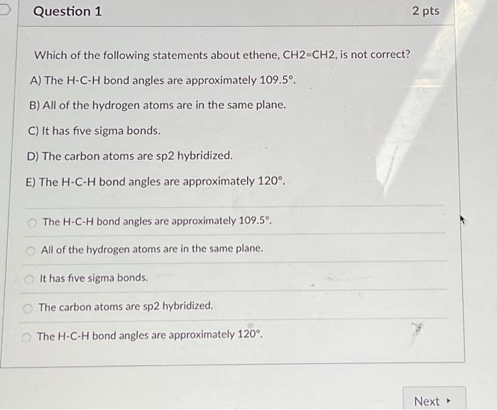 Solved Question 1 Which of the following statements about Chegg