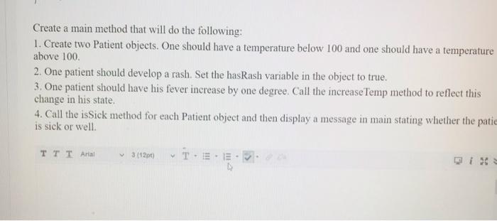 Solved Create a main method that will do the following: 1. | Chegg.com