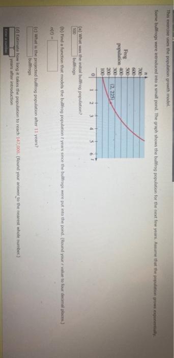 Solved This exercise uses the population growth model Some | Chegg.com