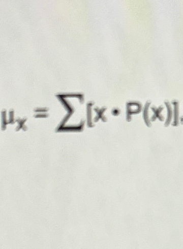 μx=∑??[x*P(x)] | Chegg.com
